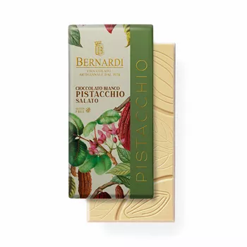 Vit choklad med pistage & salt