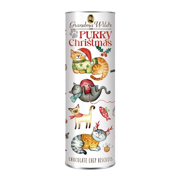 Purry Christmas – Cylinderburk med chokladkakor