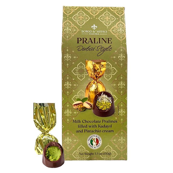 Bild på Presentask med mjölkchokladpraliner Dubai style