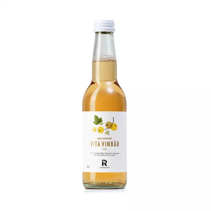 Bild på Mousserande vita vinbärsdryck – 33cl (20st)