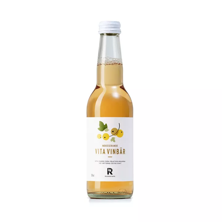 Bild på Mousserande vita vinbärsdryck – 33cl (20st)