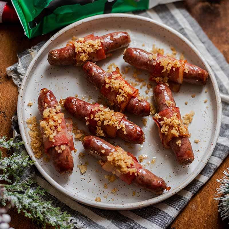 Baconlindade prinskorvar med krisp