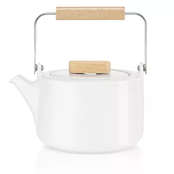 Vit tekanna med tesil – T.Totem