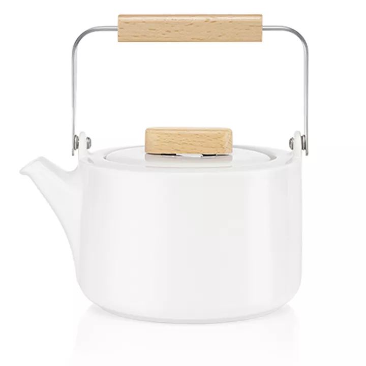 Bild på Vit tekanna med tesil – T.Totem