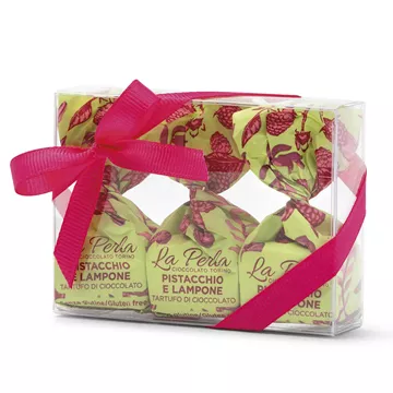 Presentask chokladtryfflar - hallon & pistage