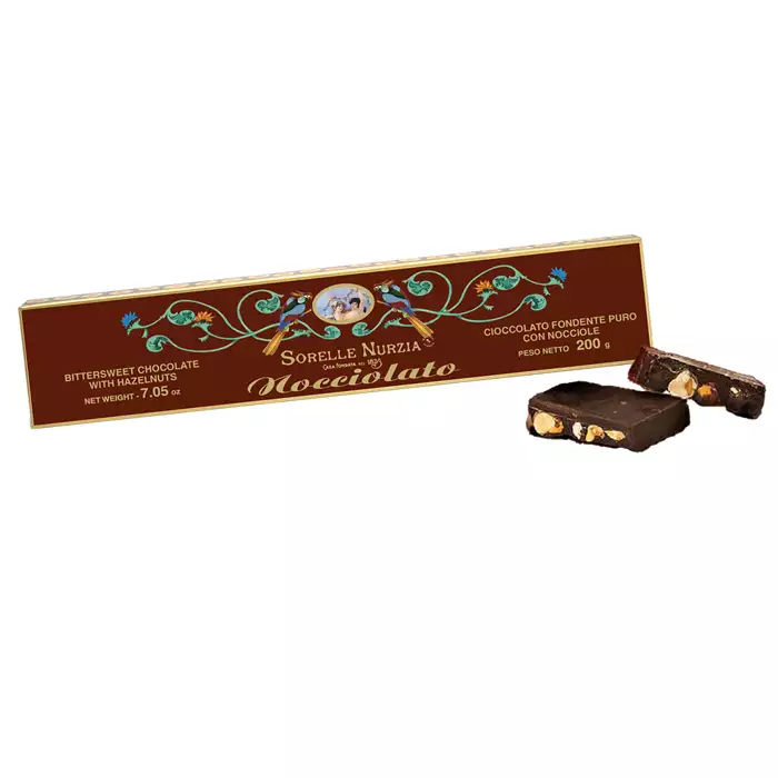 Bild på Mörk choklad med hela hasselnötter – 200g