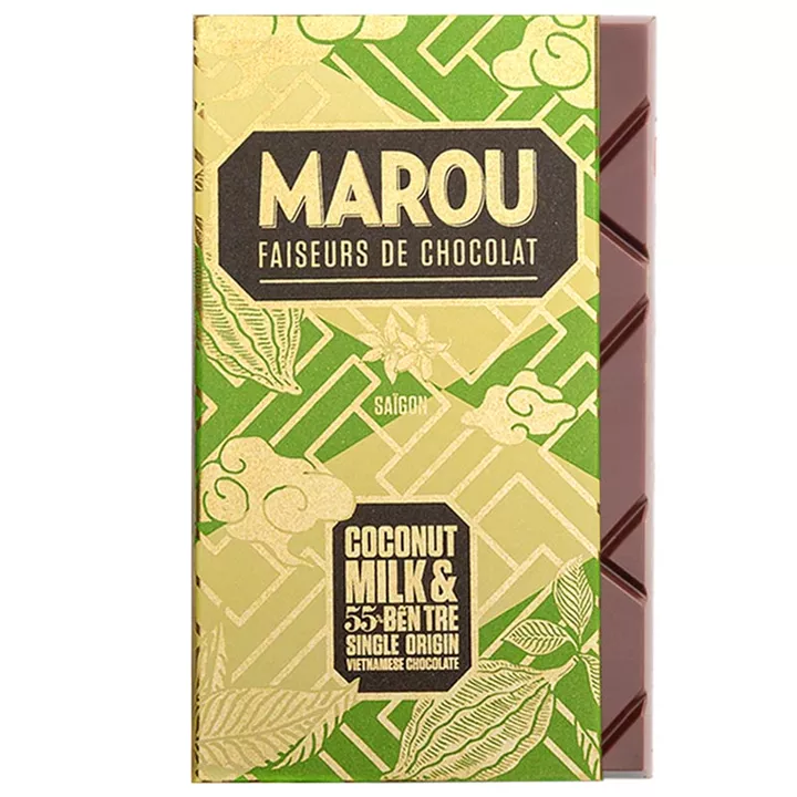 Bild på 55% mörk mjölkchoklad med kokosmjölk — 80g