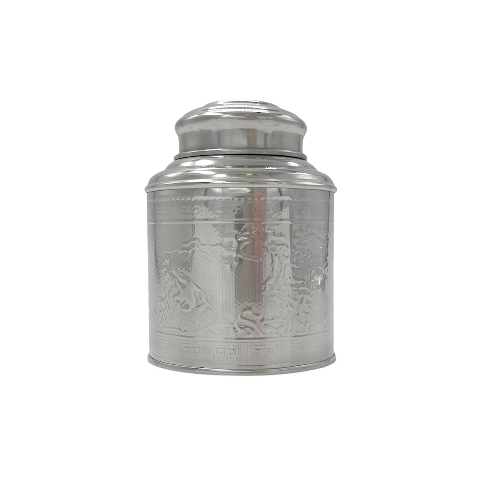 Tom teburk – präglad metall med kupollock