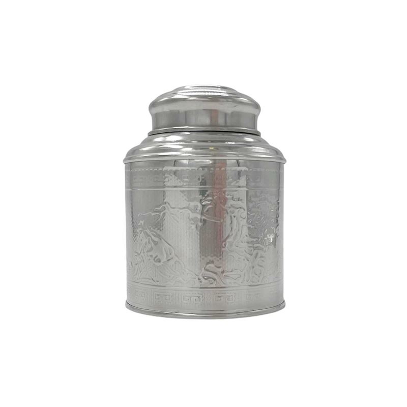 Tom teburk – präglad metall med kupollock