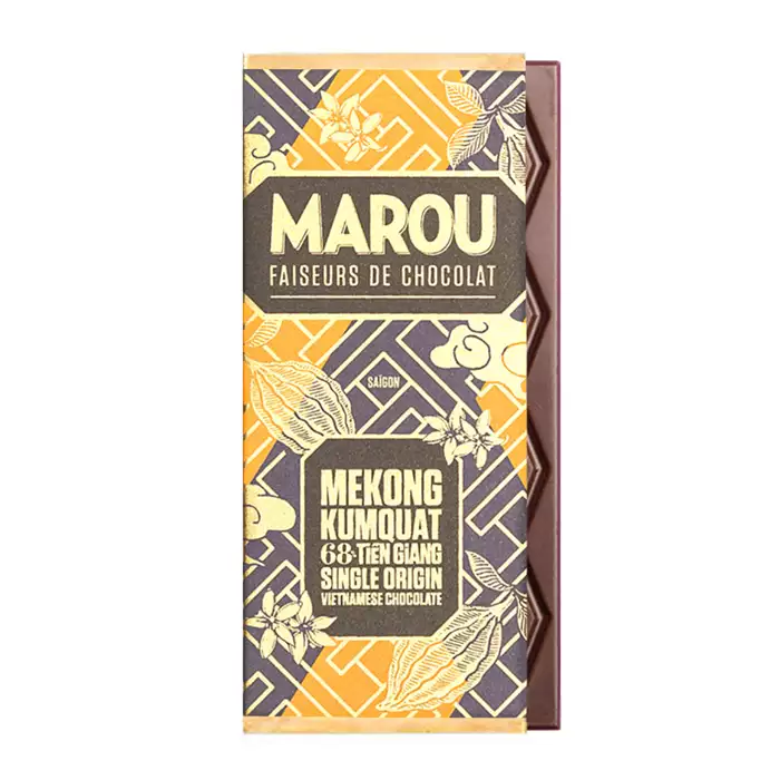 Bild på 68% mörk choklad med kalamondincitrus – 24g