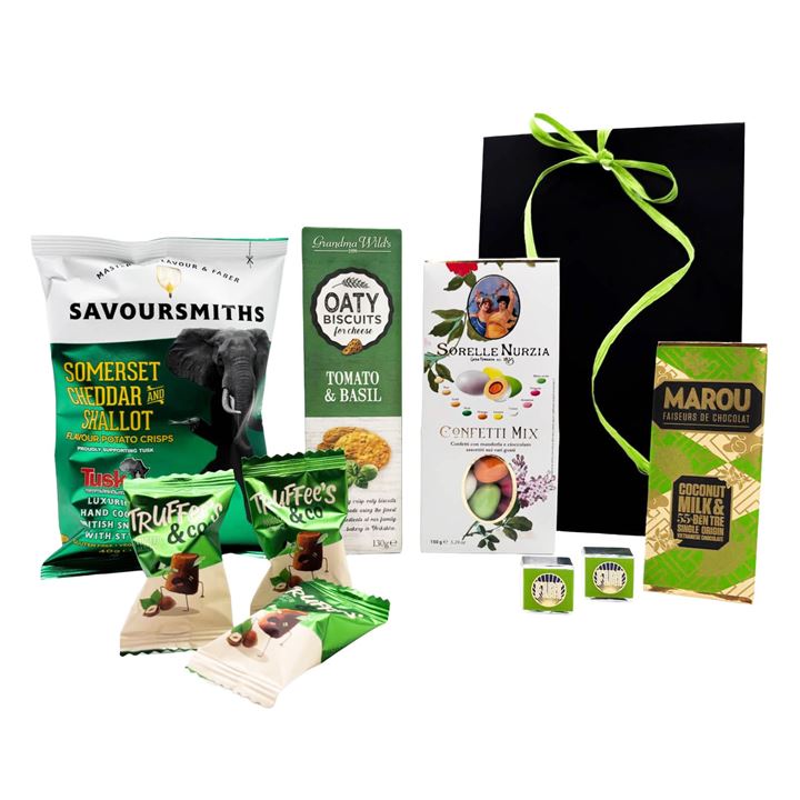 Bild på Grönt påskpaket – Presentpåse mellan