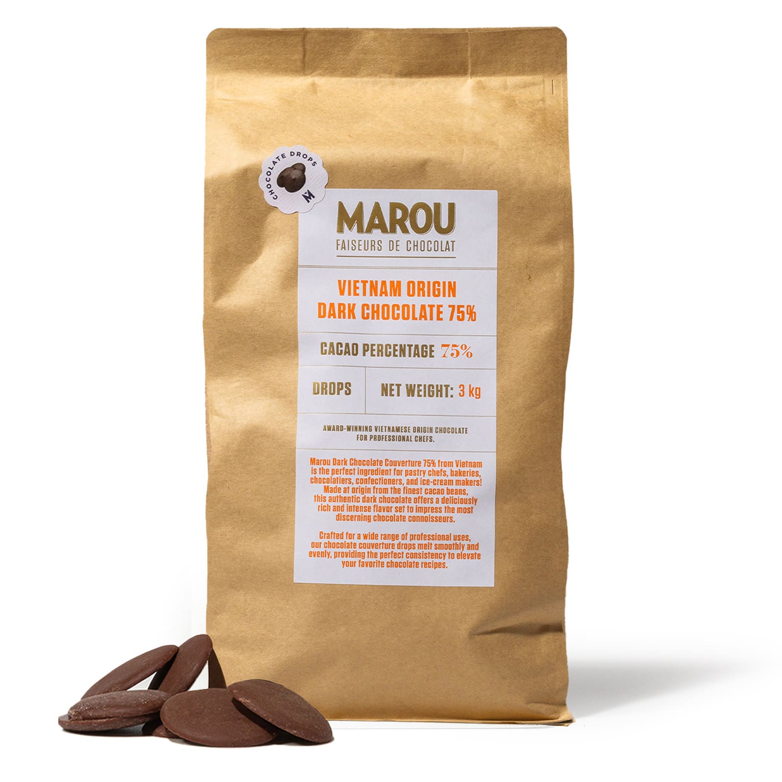 75% mörk choklad couvertyr – 3kg