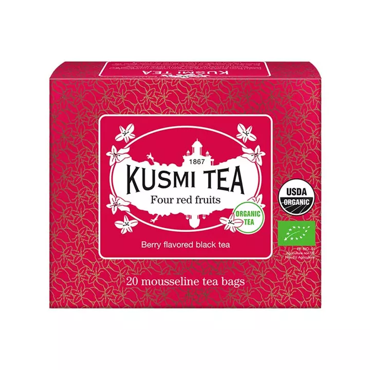 Bild på Four red fruits 20p tepåsar – svart te