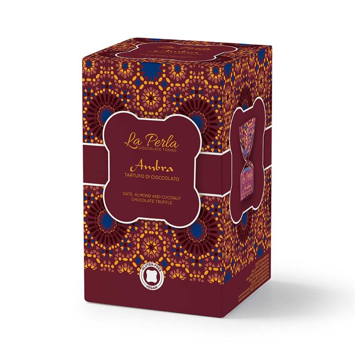 Bild på Presentask chokladtryfflar - dadlar, mandel & kokos