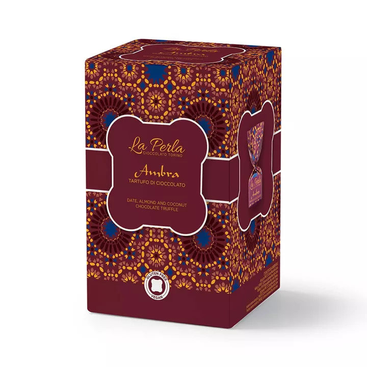 Bild på Presentask chokladtryfflar - dadlar, mandel & kokos