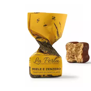 Mjölkchokladtryffel med ingefära, honung & hasselnötter