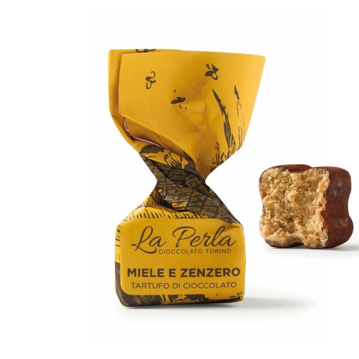 Bild på Mjölkchokladtryffel med ingefära, honung & hasselnötter