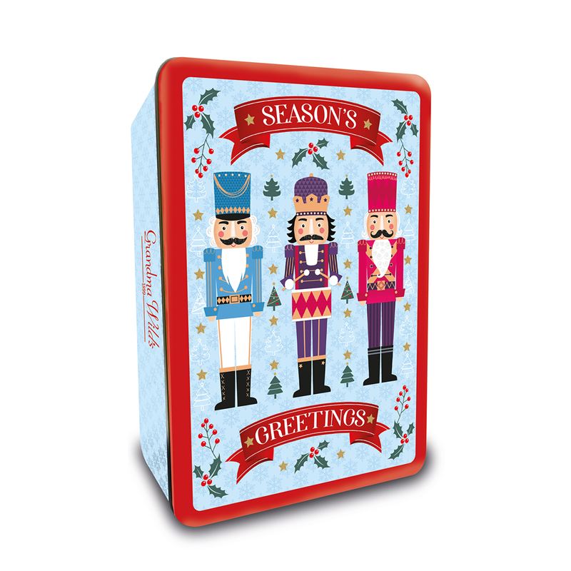 Nötknäpparpresentburk med blandade kakor