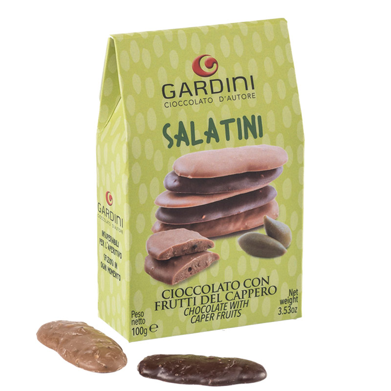 Bild på Salatini – mjölk- & mörk choklad med kaprisfrukt & havssalt