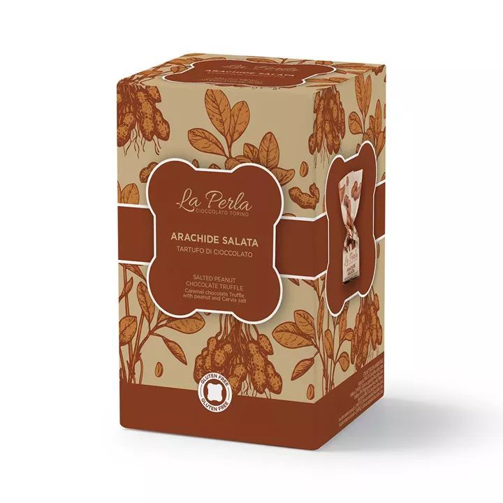 Bild på Presentask chokladtryfflar - Jordnöt, havssalt & kola