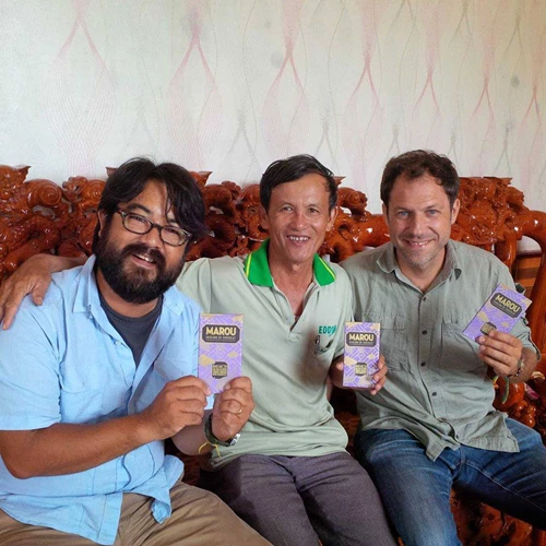 Marou och en kakaobonde