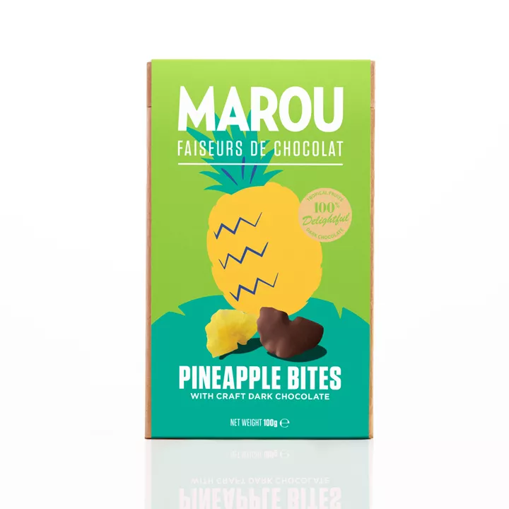 Bild på Chokladdoppad ananas – mörk choklad 65%