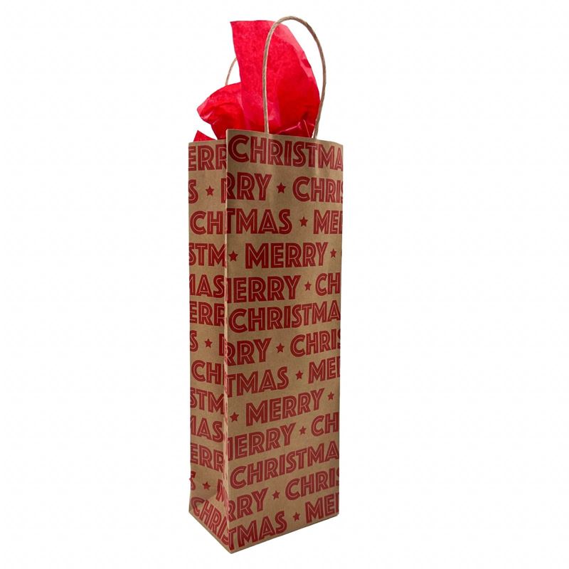 Presentpåse för flaska – Merry christmas
