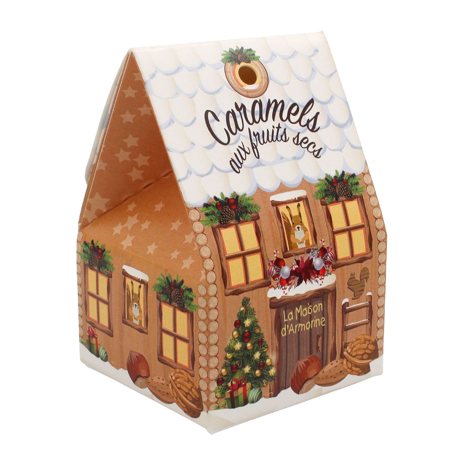 Juligt hus - Smörkolor med rostade Hasselnötter