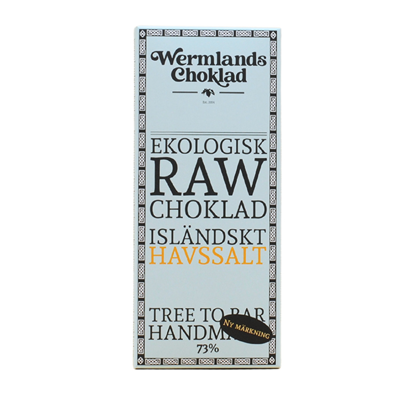 Rawchoklad isländskt havssalt 73%