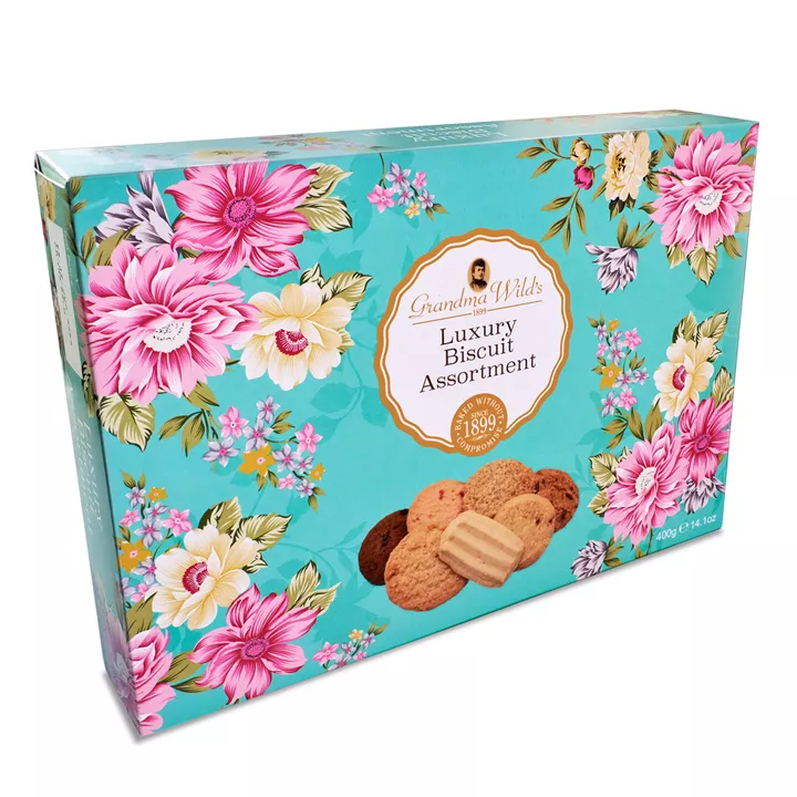 Bild på Sju sorters kakor i Floral-ask – 400g