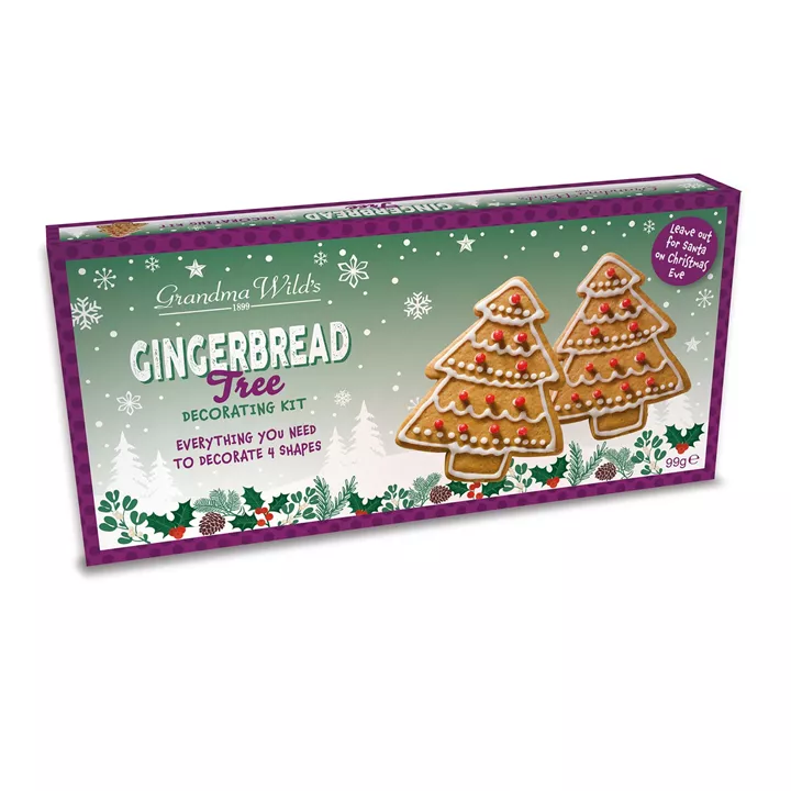 Bild på Dekoreringskit med pepparkaksgranar – 99g