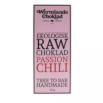73% mörk choklad med chili & passionsfrukt