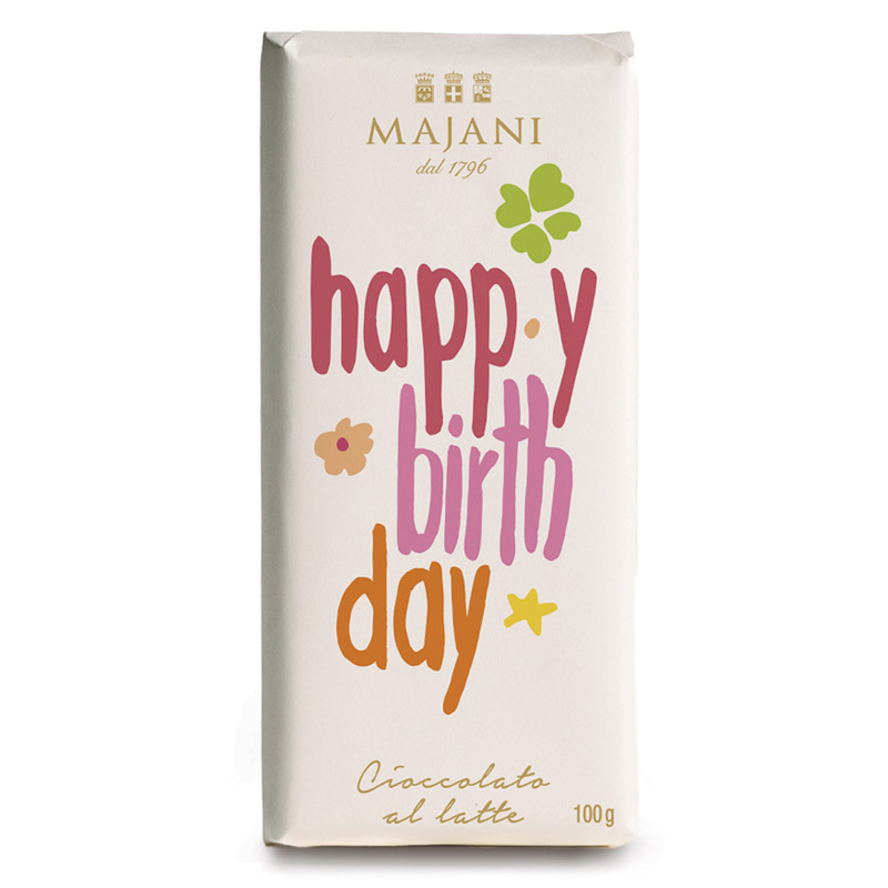 Bild på Mjölkchoklad Happy Birthday – 100g