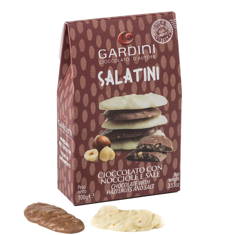 Bild på Salatini – mjölk- & vit choklad med hasselnöt & havssalt