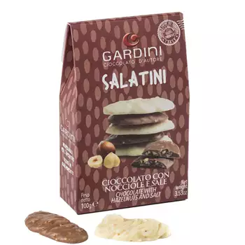 Salatini – mjölk- & vit choklad med hasselnöt & havssalt